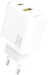 Dudao A26T GaN 25W USB-A, USB-C Töltő - Fehér