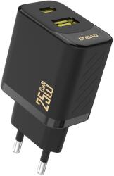 Dudao A26T GaN 25W USB-A, USB-C töltő - Fekete