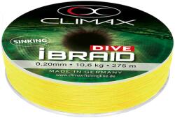 Climax iBraid Dive Sinking Fluo Yellow 135m 0, 22mm 11, 8kg fonott zsinór