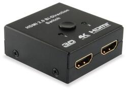 Equip Comutator HDMI Equip - 332723 (1x intrare, 2x ieșire, bidirecțional, negru) (332723)