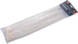 Extol legături pentru cabluri 7, 6x380mm 50 buc, nailon alb; rezistente la UV, acid și alcaline