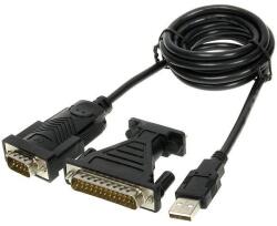 PremiumCord Cablu USB 2.0 - RS232, FTDI Chipset, 1, 5 m, negru KU2-232 (KU2-232)