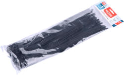 Extol legături pentru cabluri 7, 2x400 mm 100 buc, reutilizabile (solubile) din nailon negru; rezistente la UV, acid și alcalinitate