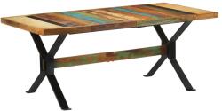 vidaXL tömör újrahasznosított fa étkezőasztal 180 x 90 x 73 cm (351730)