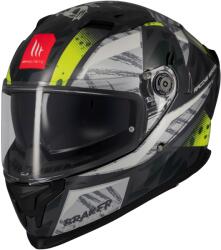 MT Helmets MT Braker SV Fury zárt motoros bukósisak szürke-fluo sárga