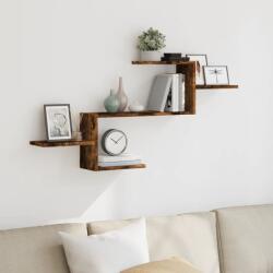vidaXL füstös tölgy színű szerelt fa fali polc 104 x 15 x 49 cm (853204)