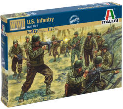 Italeri 1/72 U. S. Infantry WWII. amerikai katonák figura makett (6120S) - jatekshop