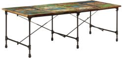 vidaXL tömör újrahasznosított fa étkezőasztal 220 x 90 x 77 cm (358883) - vidaxl