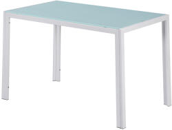 Leziter Ezra 120 cm szögletes üveg étkezőasztal fehér (LUAV120W) - geminiduo