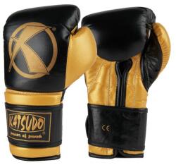 Katsudo mănuși de box FIGHT, negru-auriu