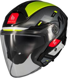 MT Helmets Casca moto open MT Cosmo SV Silence negru-galben fluo (MT1361C42131)