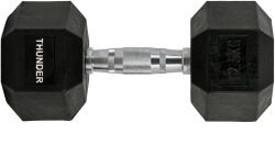 THUNDER HEX 12, 5 kg hexagonális kézi súlyzó fekete