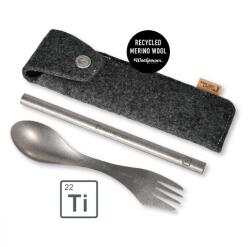 Light My Fire multifunkcionális kanál Spork'n Straw Kit, titán