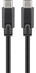 Goobay USB-C (apa) - USB-C (apa) adat- és töltőkábel, 1, 5 m, fekete (66507)