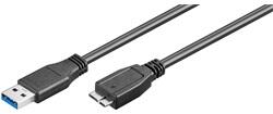 Goobay USB 3.0 (apa) - Micro USB 3.0 (apa) kábel, 0, 5 m, fekete (95734)