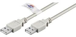 Goobay USB 2.0 (apa) - USB 2.0 (apa) kábel 2 m, hivatalos USB tanúsítvánnyal, szürke (50796)