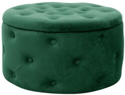 AKORD Taburet, rotund, cu spatiu depozitare, catifea, verde, max 80 kg, 55x30 cm, Alia, Akord (213971-AK)