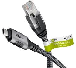Goobay USB-C (apa) - RJ45 Ethernet (apa) kábel, 5 m (70752)