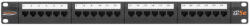 NIKOMAX Patch panel UTP, CAT5e, 24 portos, szerszámmal szerelhető, 1U (NMC-RP24UD2-1U-BK)