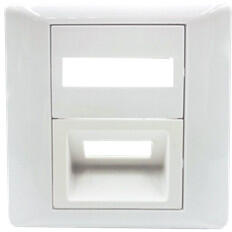 NIKOMAX Fali aljzat kerettel, Optikai, 86x86mm, SC Duplex/LC Quadro, fehér (NMF-PL86X86-1PASCD-WT) - bbmarket