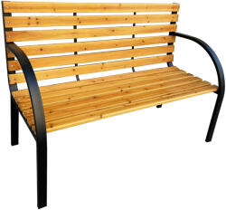 AKORD Furniture Factory AKORD Dalia Kerti Pad Fenyőfa/Fekete Fém Vázzal (AKO-LAWOGRDALIACZARDREW)