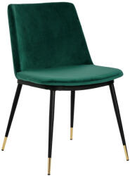King Home Diego Bársony Szék Zöld Arany-Fekete Lábakkal (KHM-KH1201100122-GREEN)