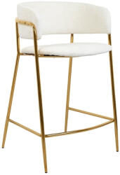King Home Delta 65 Bárszék Fehér Szövet Arany Vázzal (KHM-KH13011001220)