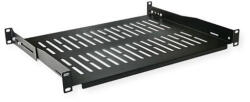 VALUE Polc 19" fix 485 x 350mm, max 25kg, 1U, fekete (26.99.0402-5)