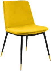 King Home Diego Bársony Szék Sárga Arany Díszítéssel (KHM-KH1201100122-42)