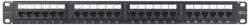 NIKOMAX Patch panel UTP, Essential Series, CAT5e, 24 portos, szerszámmal szerelhető, 1U (NMC-RP24UD2-ES-1U-BK)