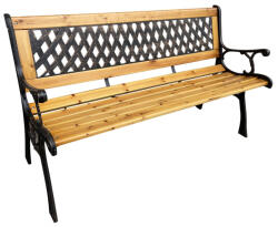 AKORD Furniture Factory AKORD Mirt Kerti Pad Természetes Fa és Öntöttvas Kombinációval (AKO-LAWOGRMIRTBRAZDREW)