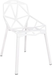 King Home Split Premium Alumínium Geometrikus Szék Fehér (KHM-DC-362-ALLWHITE)
