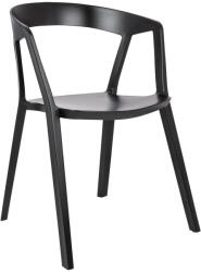 King Home Vibia Polipropilén Karfás Szék Fekete Matt (KHM-210-APP-BLACK)