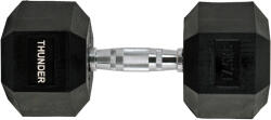 THUNDER HEX 17, 5 kg hexagonális kézi súlyzó 17, 5 KG fekete