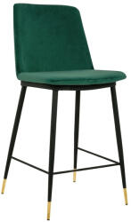 King Home Diego Bárszék Zöld Bársony Arany Lábvéggel (KHM-KH1201100123-61-GREE)