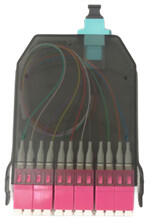 NIKOMAX Optikai kazetta modul, MTP/MTO cross, 12 port, LC/UPC, A polarizált, átlátszó (NMF-CT12M4PA-MTPM-LCU-TR)