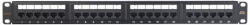 NIKOMAX Patch panel UTP, Essential Series, CAT6, 24 portos, szerszámmal szerelhető, 1U (NMC-RP24UE2-ES-1U-BK)