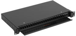 NIKOMAX Optikai patch panel Simplex, SC/LC 48 port, kihúzható, fekete (NMF-RP24SC-TS-P1-1U-BK)