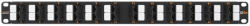 NIKOMAX Patch panel UTP, CAT5e, 24 portos, szerszámmal szerelhető, 1U, döntött (NMC-RP24UD2-AN-1U-BK)