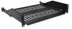 VALUE Polc 19" fix 485 x 400mm, max 25kg, 2U, fekete (26.99.0407-5)