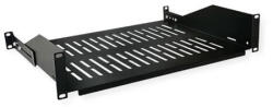 VALUE Polc 19" fix 485 x 350mm, max 25kg, 2U, fekete (26.99.0406-5)