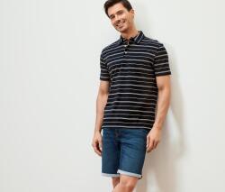 Tchibo Férfi jersey pólóing, csíkos, sötétkék Sötétkék csíkos S