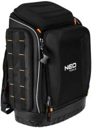 NEO TOOLS Szerszámos hátizsák, fekete, 20l, erősített 600D poliészter, kívül 7 zseb, belül 19 zseb (84-329) - storeplace