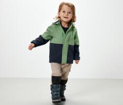 Tchibo Kisgyerek softshell dzseki, zöld/sötétkék Fűzöld és sötétkék colorblocking mintával 86/92