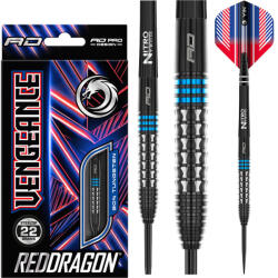 Red Dragon DART SZETT STEEL RED DRAGON VENGEANCE BLUE 22g 90% Gravírozott