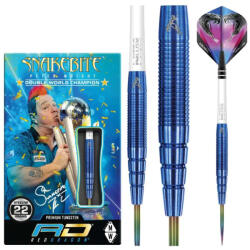 Red Dragon Dart szett steel 22g Peter Wright Snakebite PL15 Blue, 90% Wolfram gravírozva