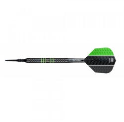 Target Darts szett TARGET soft, 18g, Vapor8 black, zöld, 80% gravírozással