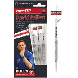 BULL'S Darts Dart szett Bull's Champions David Pallet GEN2 steel 22gr 90% gravírozással