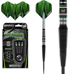 Winmau Dart szett Winmau steel Sniper Black Edition 23g, 90% Gravírozott