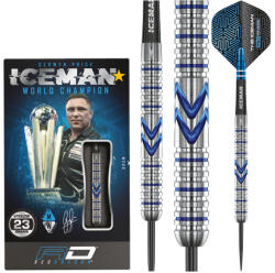 Red Dragon DART SZETT STEEL RED DRAGON GERWYN PRICE ICEMAN MIDNIGHT EDITION 23g 90% Gravírozott